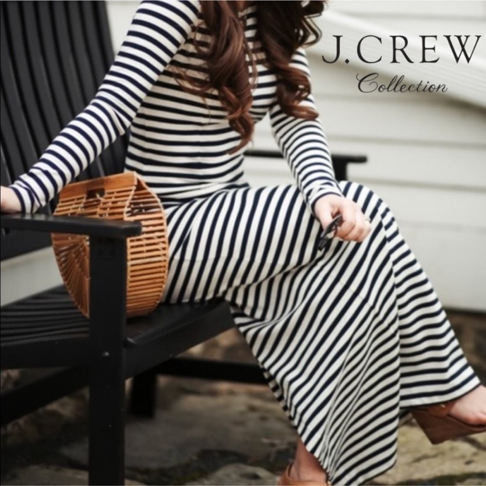 J. Crew Collection Striped Maxi Dress